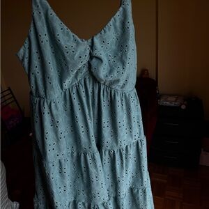 Heart Hips Gray Eyelet Top